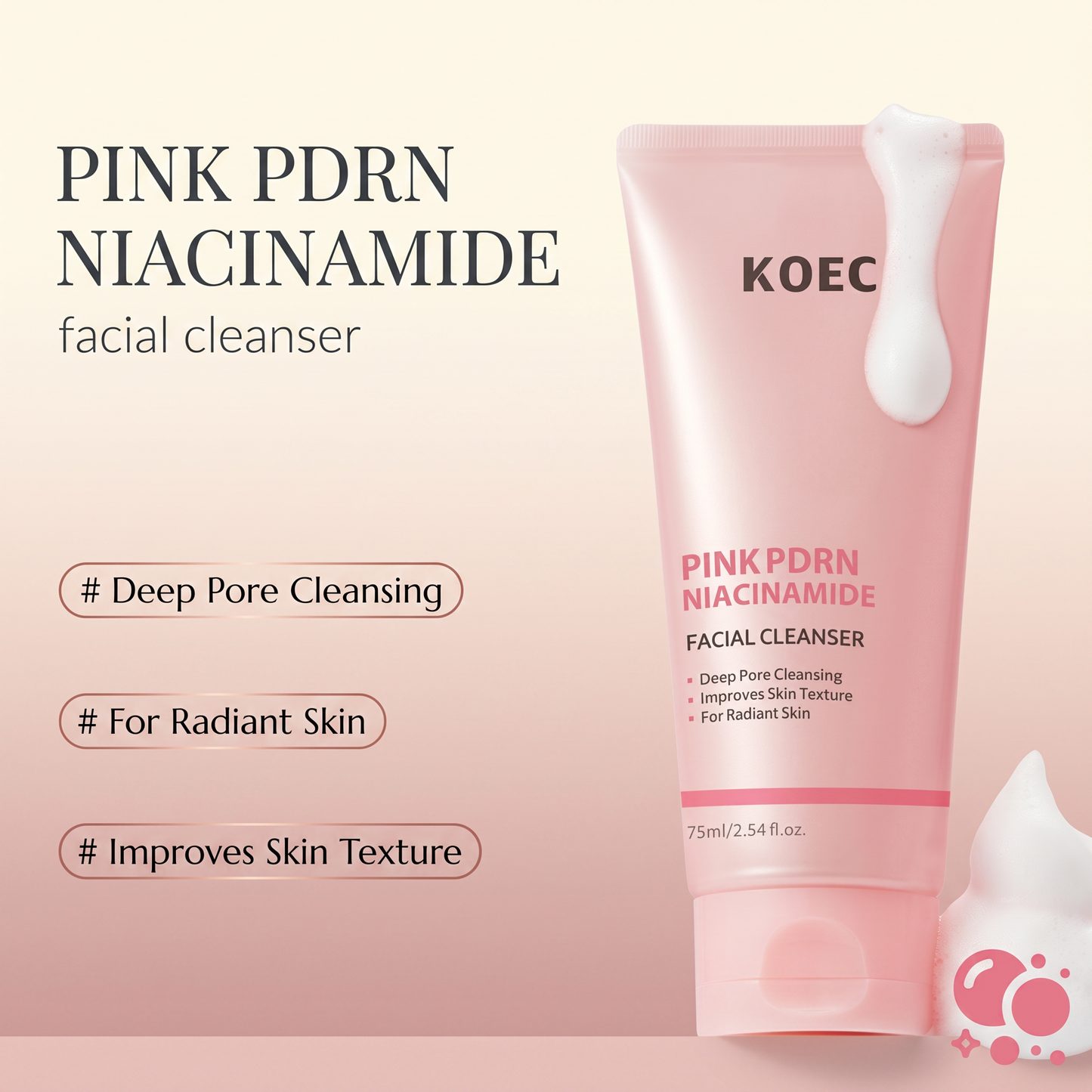 KOEC PDRN Niacinamide Facial Cleanser