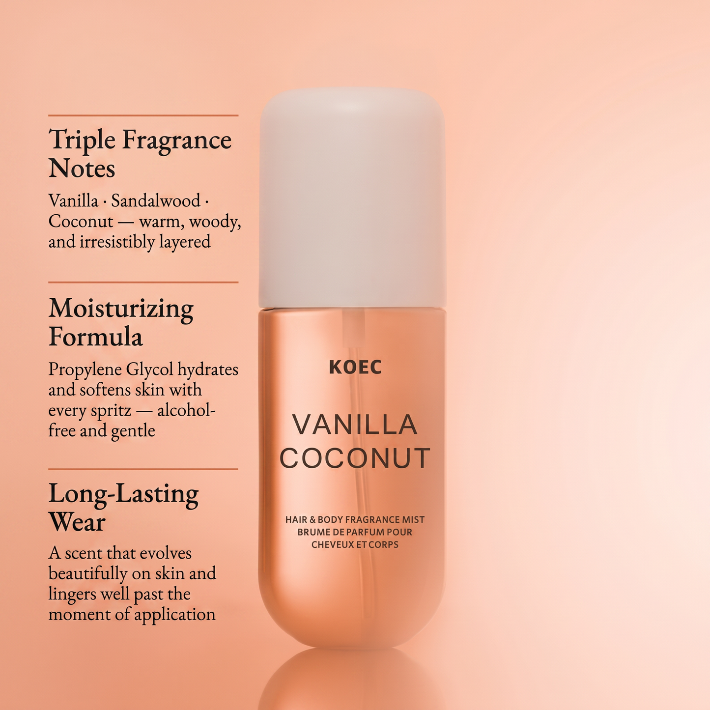 KOEC Vanilla Coconut Body Mist