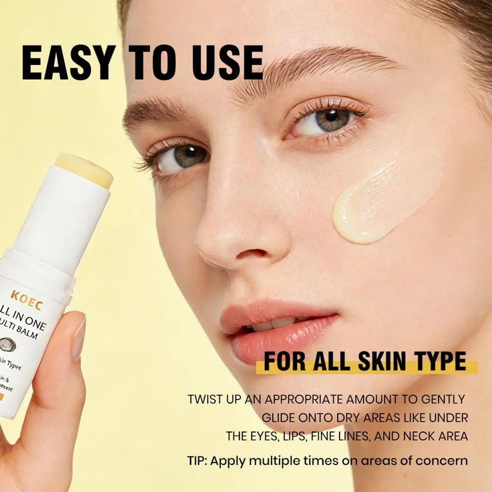 KOEC White Truffle Multi Balm Stick & PDRN Pink Collagen Volume Serum Stick, Moisturizing Glowy Fade Fine Lines Firming Skincare